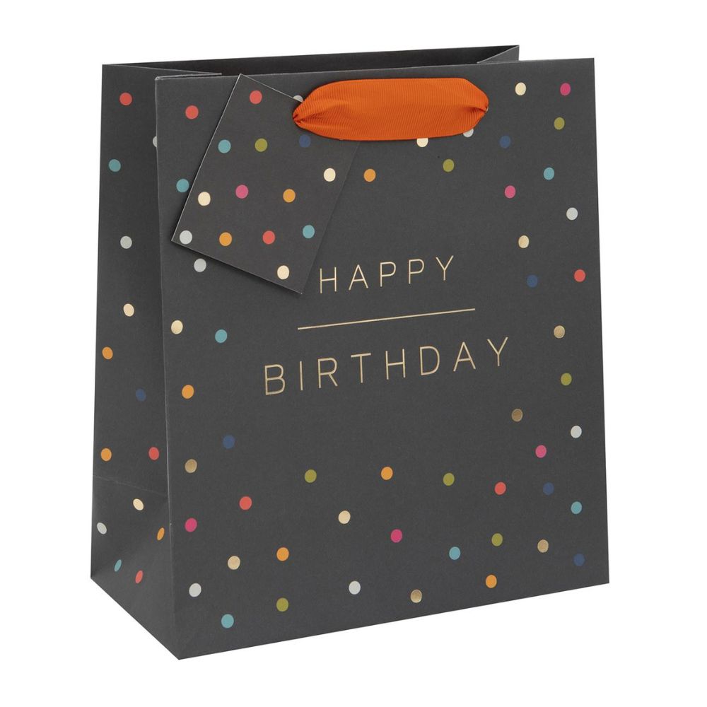Glick 22.5cm Happy Birthday Spots Medium Gift Bag
