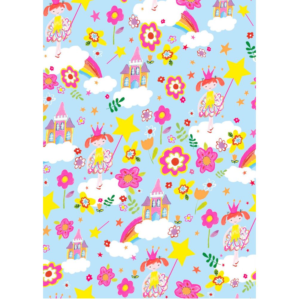 Glick 50cm x 70cm Fairy Princess Wrapping Paper Sheet