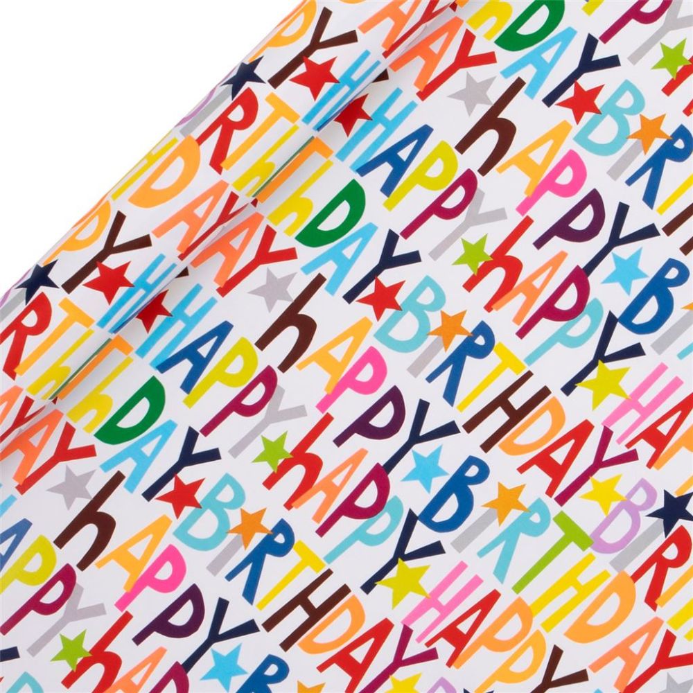 Glick 4m Happy Birthday Colourful Wrapping Paper