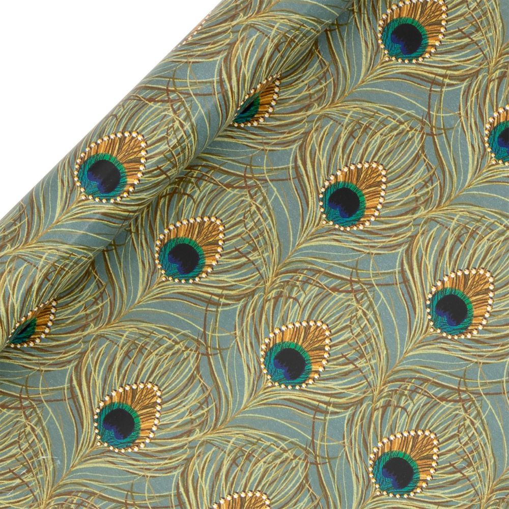 Glick 4m Peacock Quill Wrapping Paper