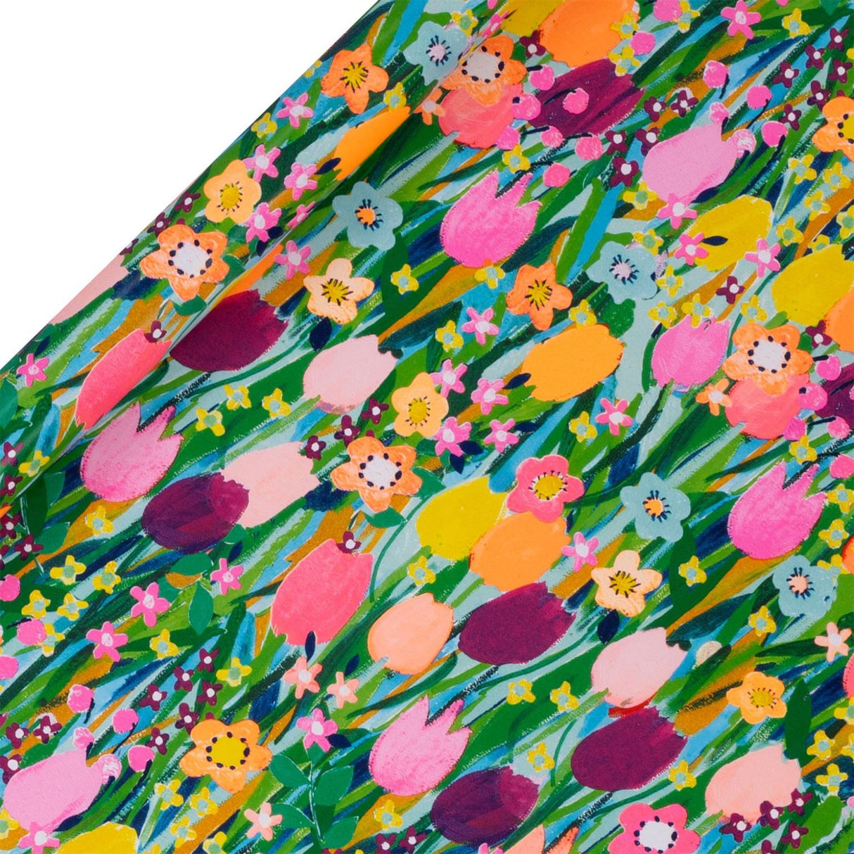 Glick 4m Tulip Meadow Wrapping Paper Roll - Multi-Coloured