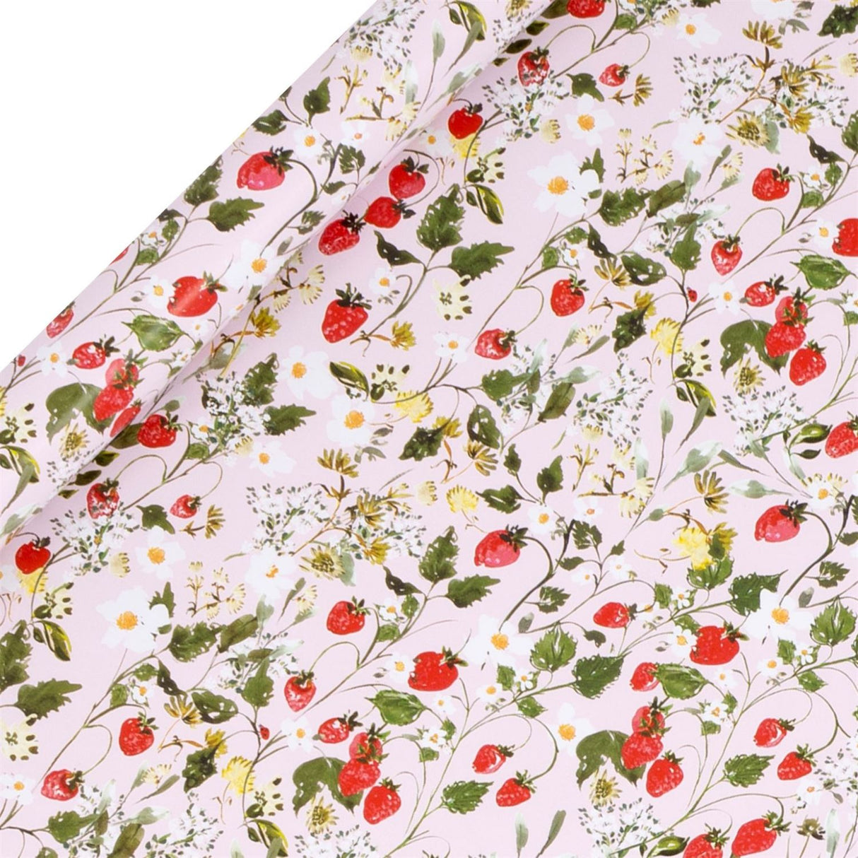 Glick 4m Strawberry Patch Wrapping Paper Roll - Pink - RST90