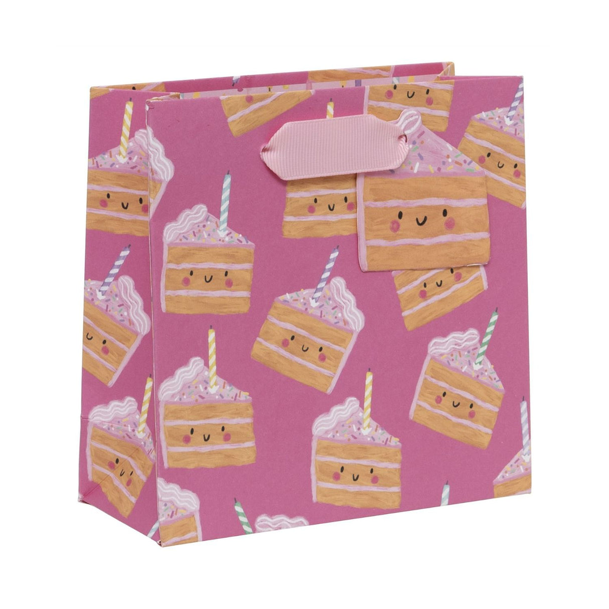 Glick Birthday Cake Small Gift Bag - Pink