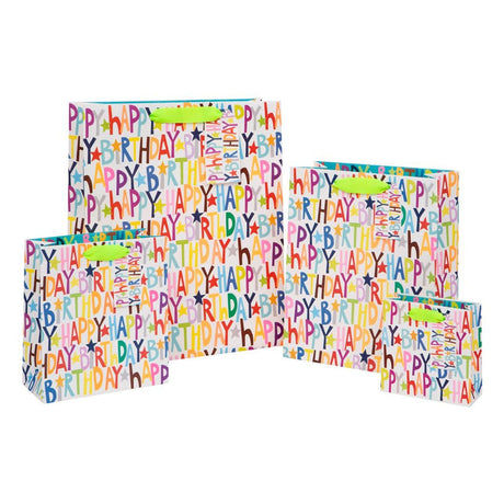 Glick Happy Birthday Small Gift Bag - Colourful