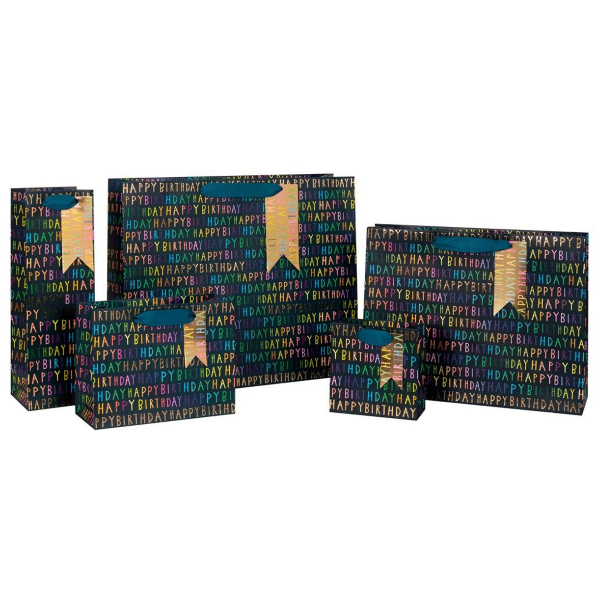 Glick Happy Birthday Small Gift Bag - Navy