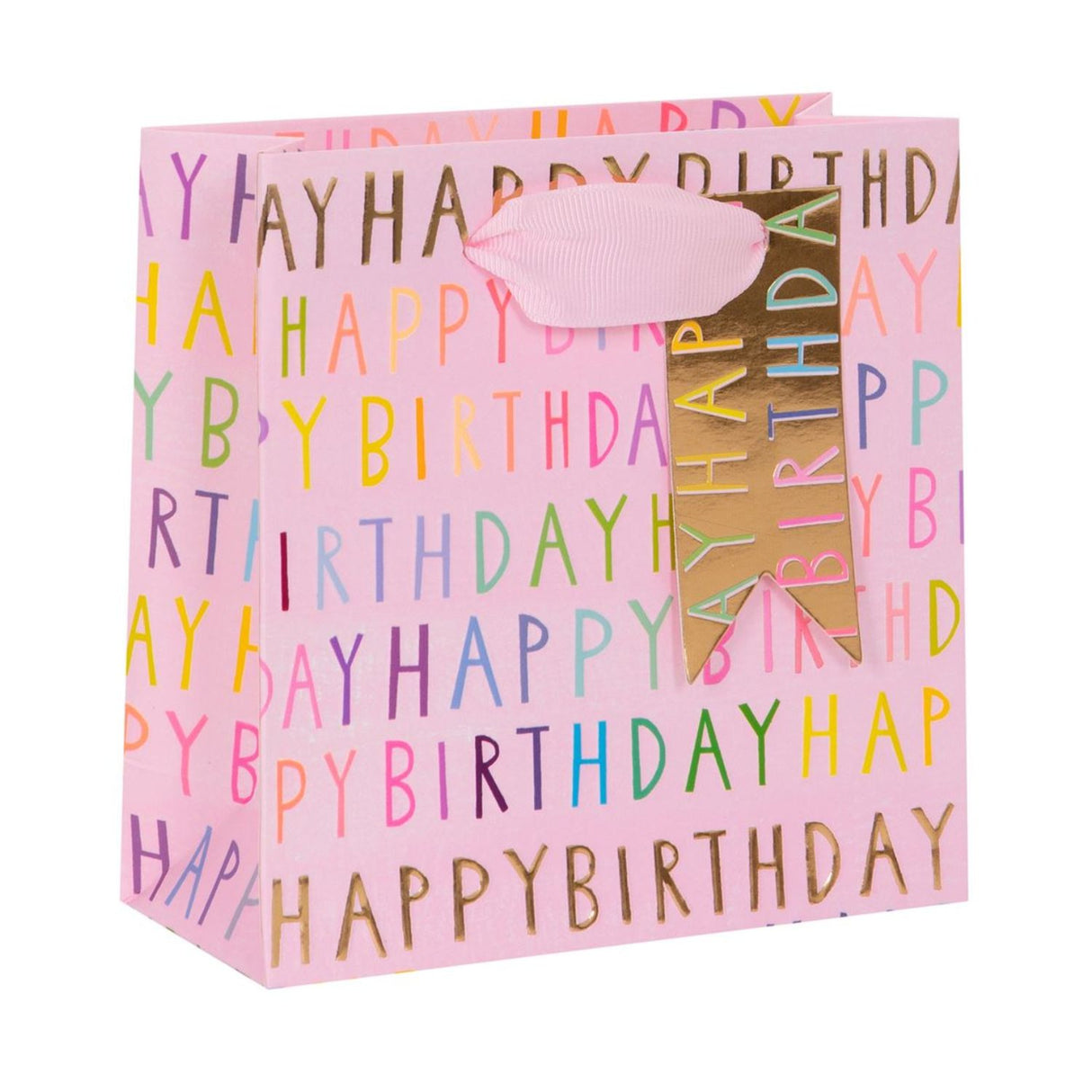 Glick Happy Birthday Small Gift Bag - Pink