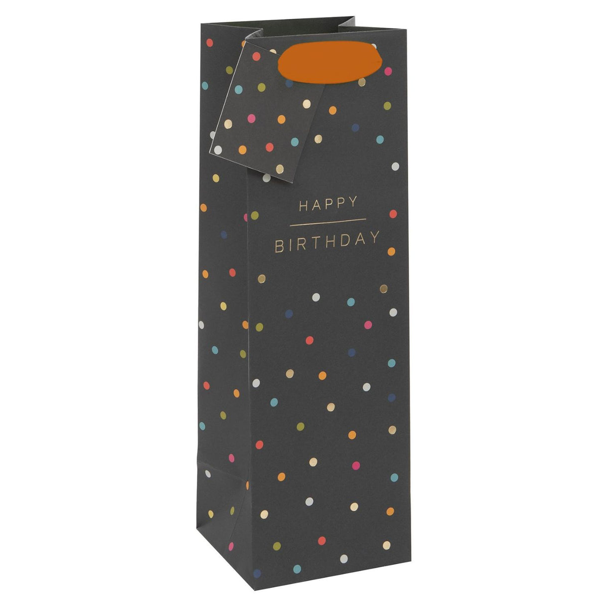 Glick Happy Birthday Spots Bottle Bag - Charcoal - GBTT24