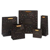 Glick Happy Birthday Spots Large Gift Bag - Charcoal