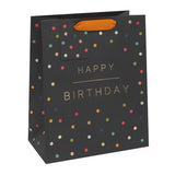 Glick Happy Birthday Spots Large Gift Bag - Charcoal
