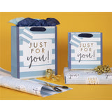 Glick Just For You Stripe Large Gift Bag - Blue
