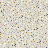 Glick Small Hearts Design Wrapping Wrapping Paper Sheet - Cream