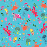 Glick Under the Sea Wrapping Paper Sheet - Blue - WJ10