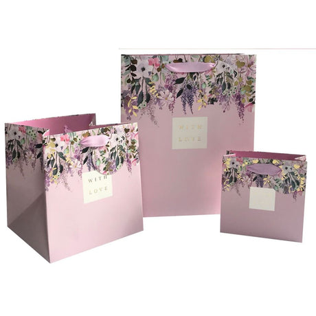 Glick 'With Love' Buddleia Design Gift Bag - Lilac