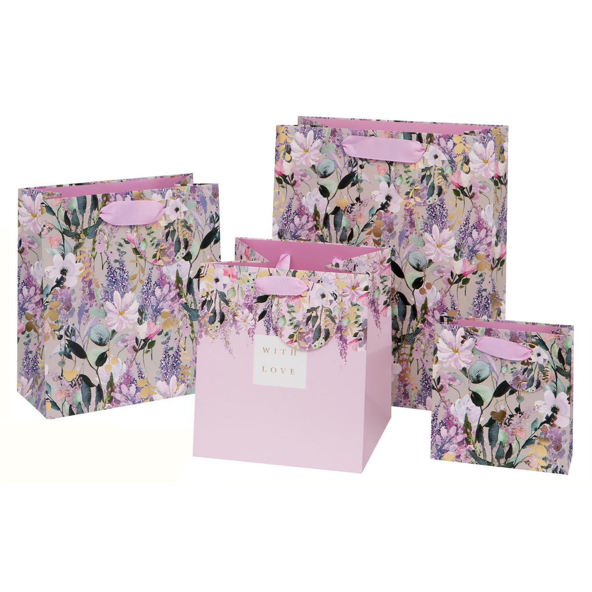 Glick 'With Love' Buddleia Design Gift Bag - Lilac