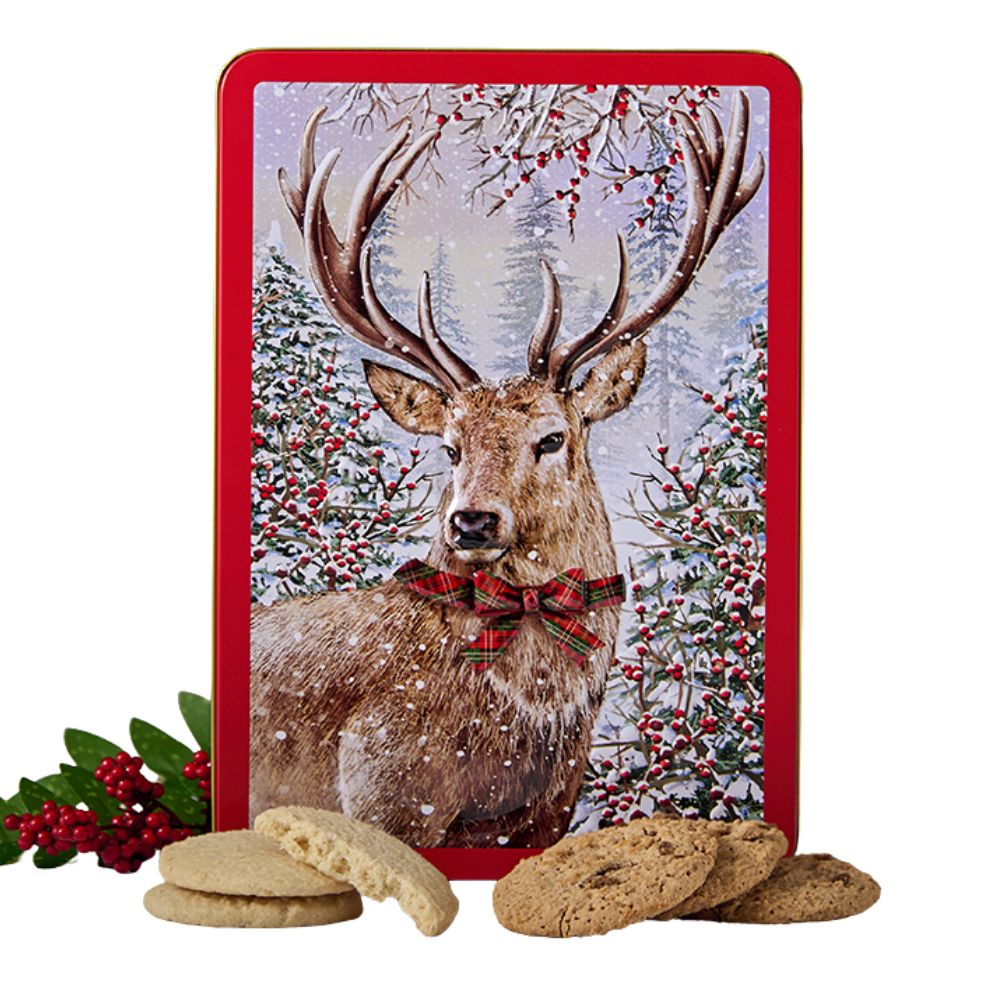 Grandma Wild's 300g Embossed Highland Stag Biscuit Tin