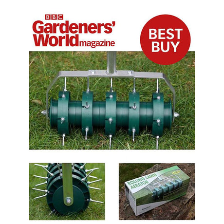 Greenkey Rolling Lawn Aerator & Grass Spiker