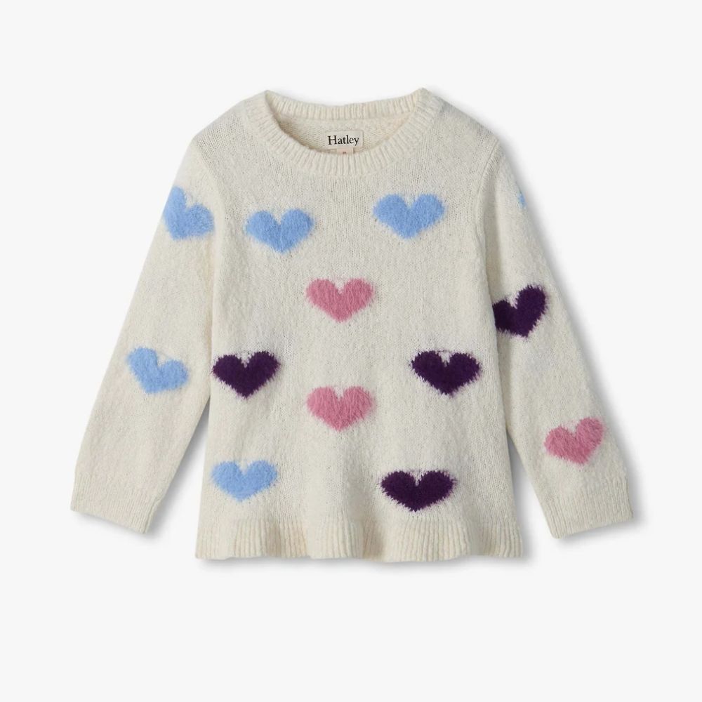 Hatley Baby & Toddler Girls Pretty Hearts Sweater 9-12m