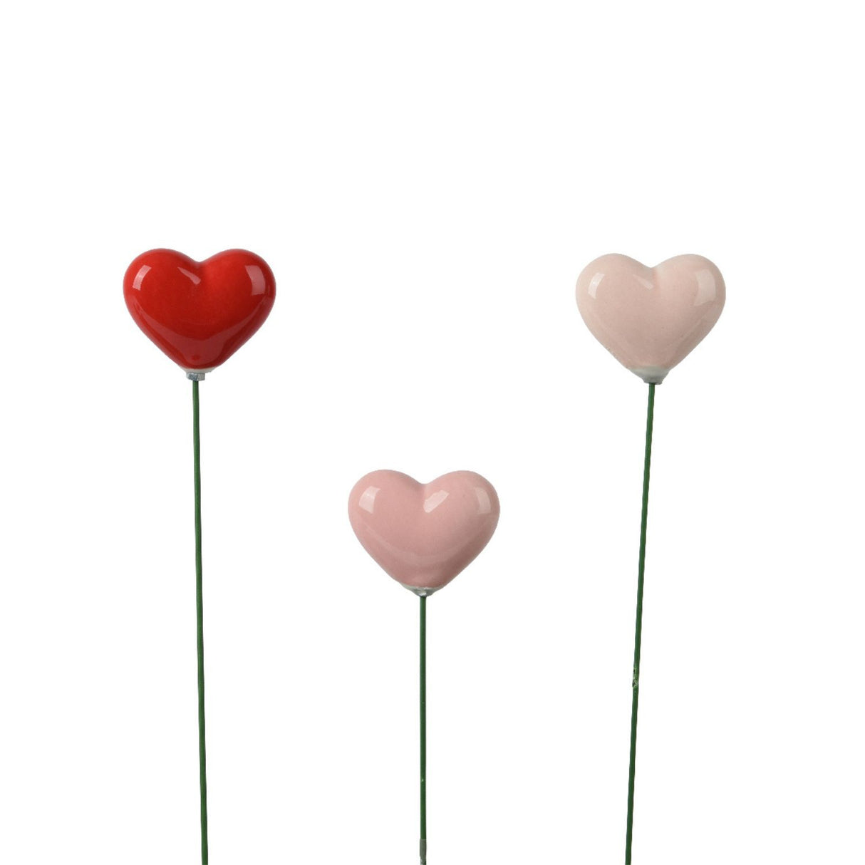 Kaemingk 29cm Porcelain Heart Garden Pick (Choice of 3)