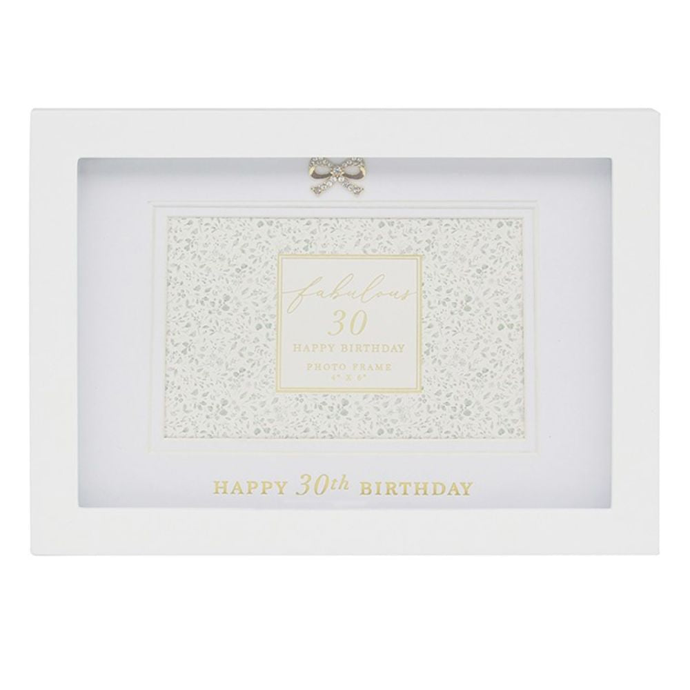 Hearts Design 4x6 30th Birthday Photo Frame