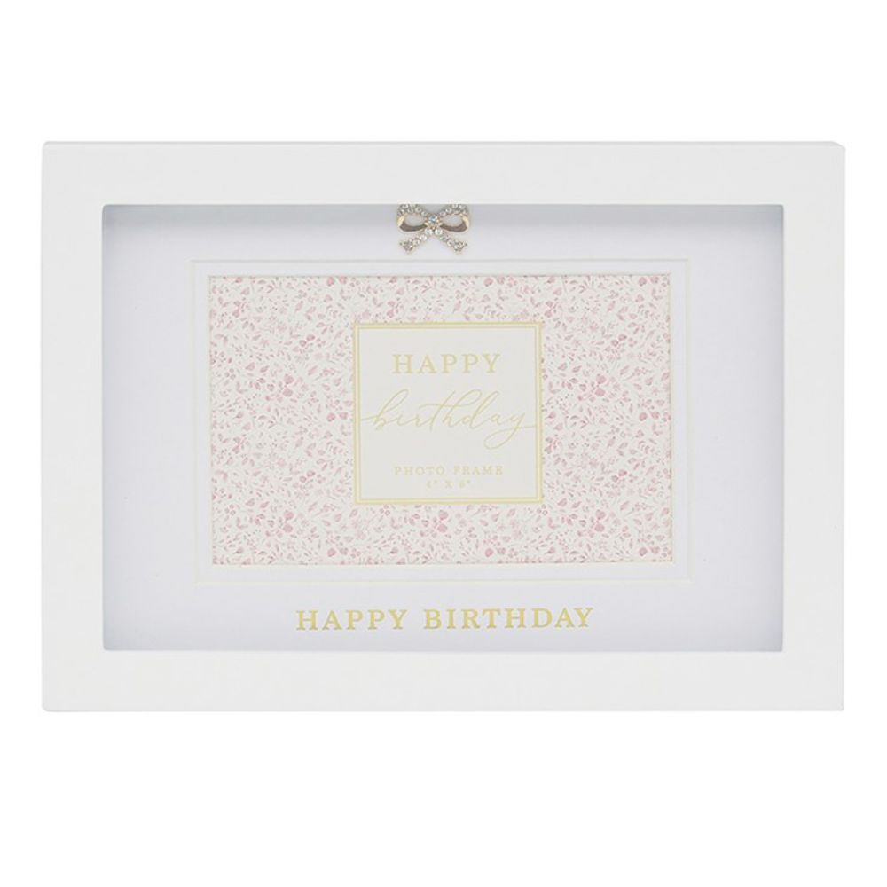 Hearts Design 4x6 Happy Birthday Photo Frame