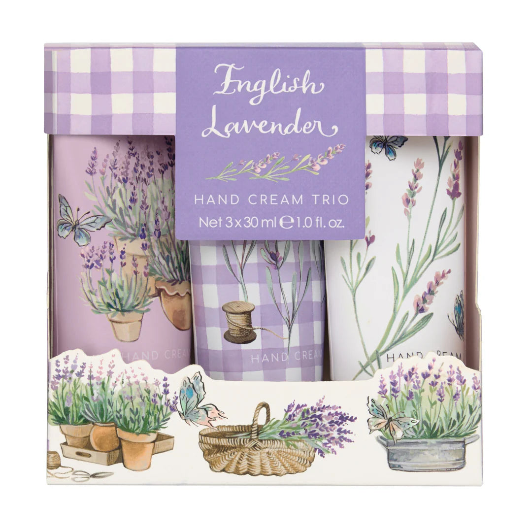 Heathcote & Ivory 30ml English Lavender Hand Cream Trio Set - FG6737