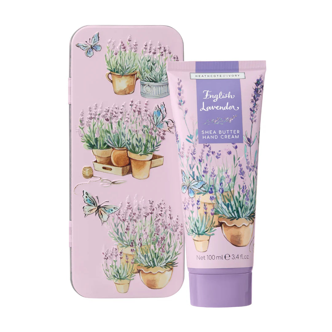 Heathcote & Ivory 100ml English Lavender Hand Cream in Tin - FG6736