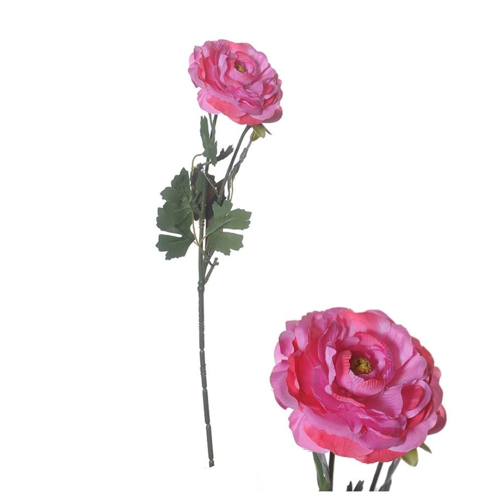 Hogewoning 49cm Artificial Ranunculus Flower Stem - Pink