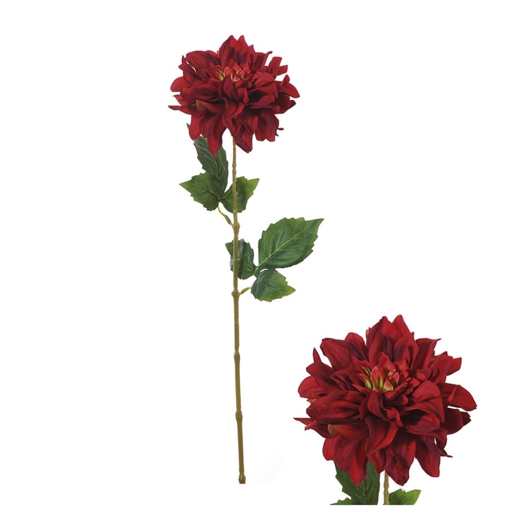 Hogewoning 59cm Artificial Dahlia Flower Stem - Red