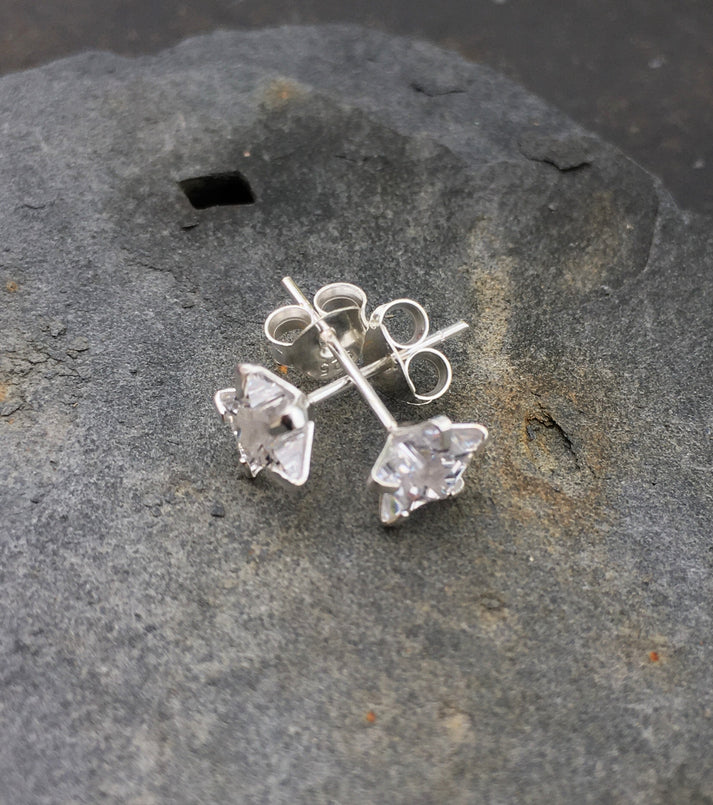 Blue Lily 6mm Star Crystal Stud Earrings - S237B