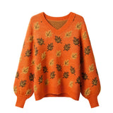 Joe Browns Autumn Days Cosy Leaf Jumper - Orange