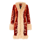 Joe Browns Boho Girl Embroidered Boutique Coat - Burnt Orange