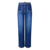 Joe Browns Perrie Embroidered Wide Leg Jeans - Blue