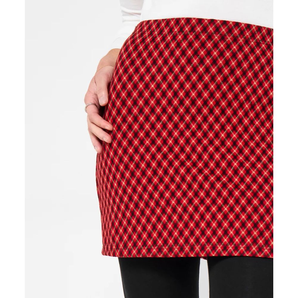 Joe Browns Retro Check Skirted Leggings - Red