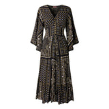 Joe Browns Seline Scarf Print Crinkle Dress - Black