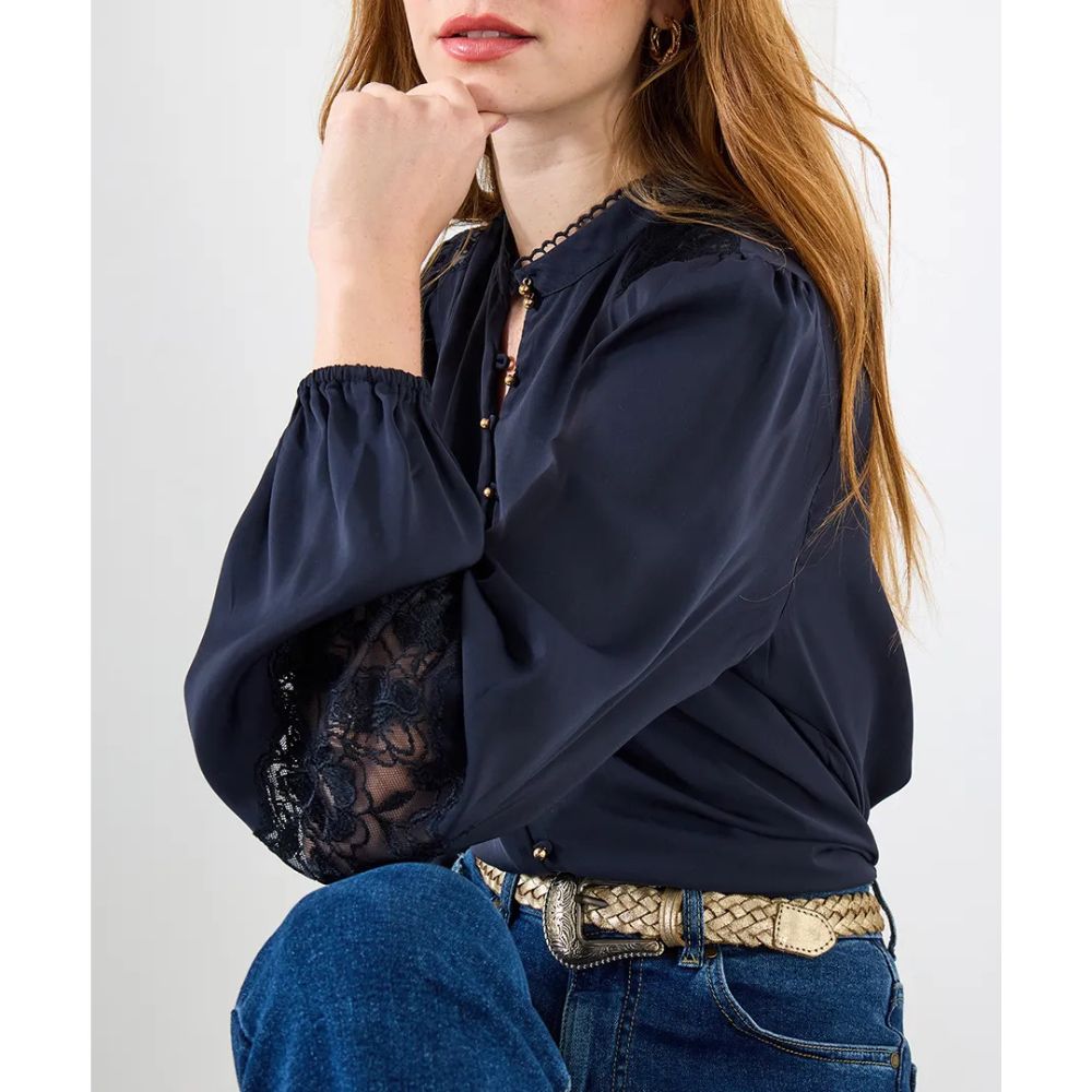 Joe Browns Suzanna Satin Blouse - Blue