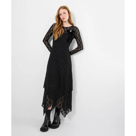 Joe Browns Sylvie Lace Dress With Brooch - Black