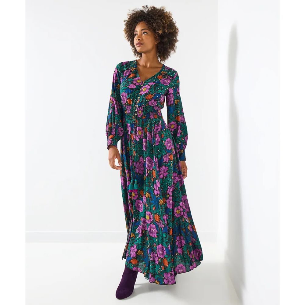 Joe Browns Whimsical Wonders Floral Maxi Dress - Black
