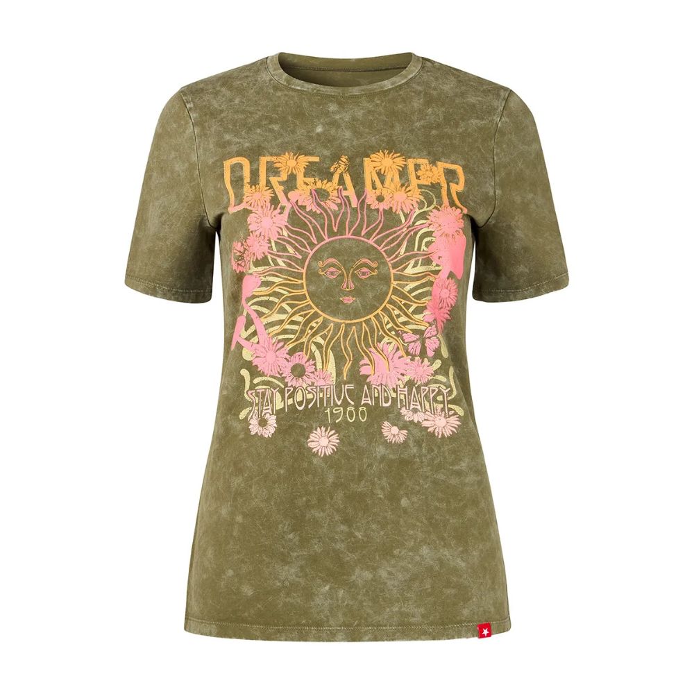 Joe Browns Dreamer Acid Wash T-Shirt - Green