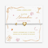 Joma Jewellery Birth Month A Little 'November' Bracelet in Silver and Gold Plating