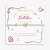 Joma Jewellery Birth Month A Little 'October' Bracelet in Silver and Gold Plating
