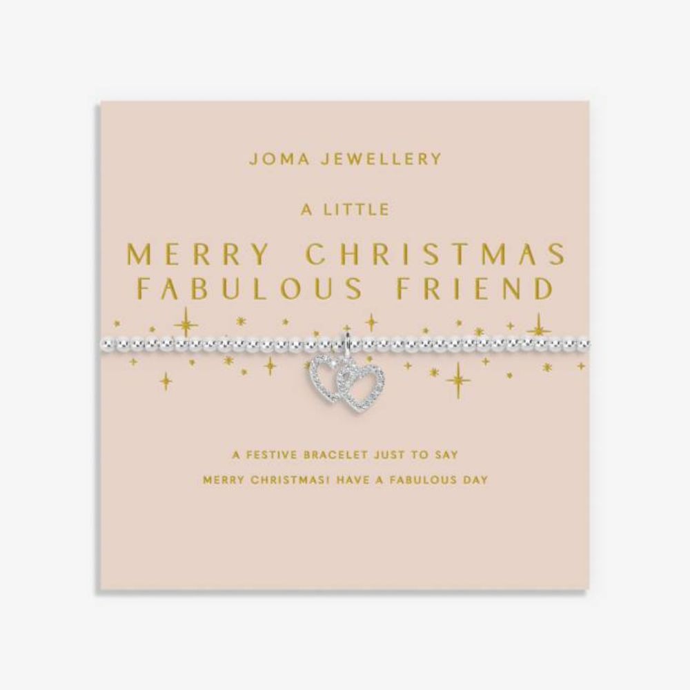 Joma Jewellery Christmas A Little 'Merry Christmas Fabulous Friend' Bracelet