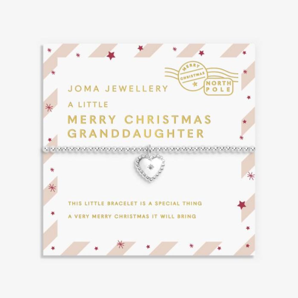Joma Jewellery Love From Santa 'Merry Christmas Granddaughter' Bracelet