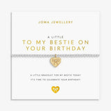 Joma Jewllery A Little 'To My Bestie On Your Birthday' Bracelet in Silver and Gold Plating