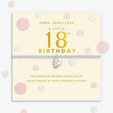 Joma Jewllery Confetti A Little '18th Birthday' Bracelet - Silver Plated