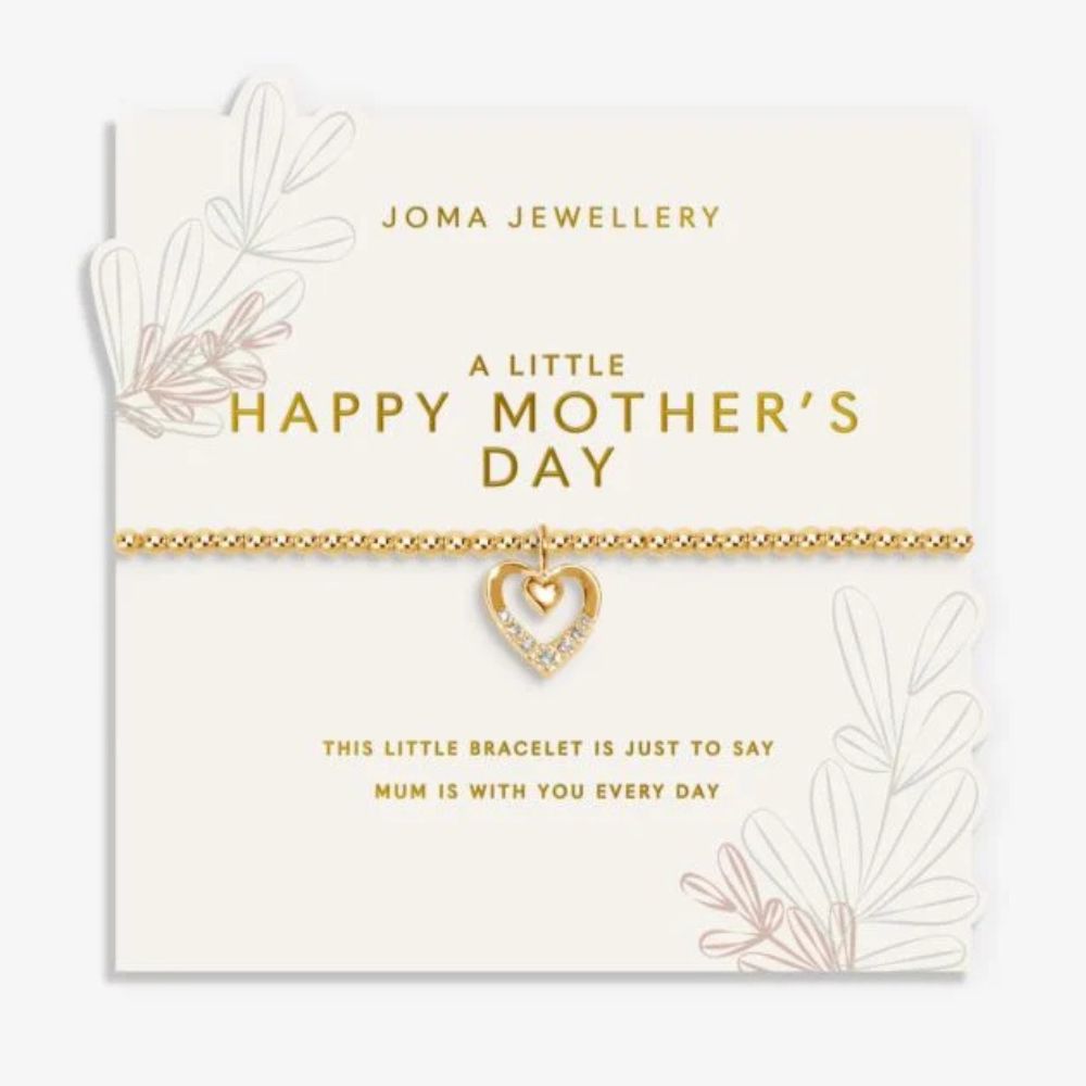 Joma Jewllery Mother's Day A Little 'Happy Mother's Day' Bracelet - Gold Plated