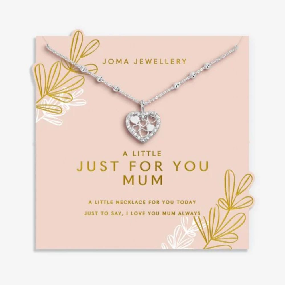 Joma Jewllery Mother's Day Necklace A Little 'Just For You Mum' Necklace - Silver Plated