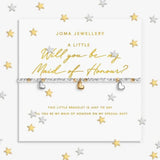 Joma Jewllery Sparkle Confetti A Little 'Will You Be My Maid Of Honour' Bracelet - Silver & Gold Plated