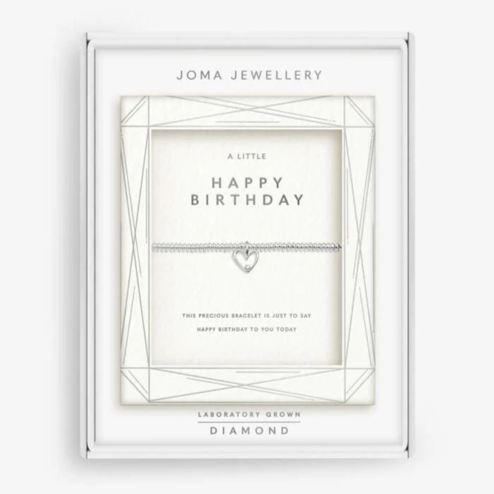 Joma Jewellery Lab Grown Diamond Happy Birthday Bracelet