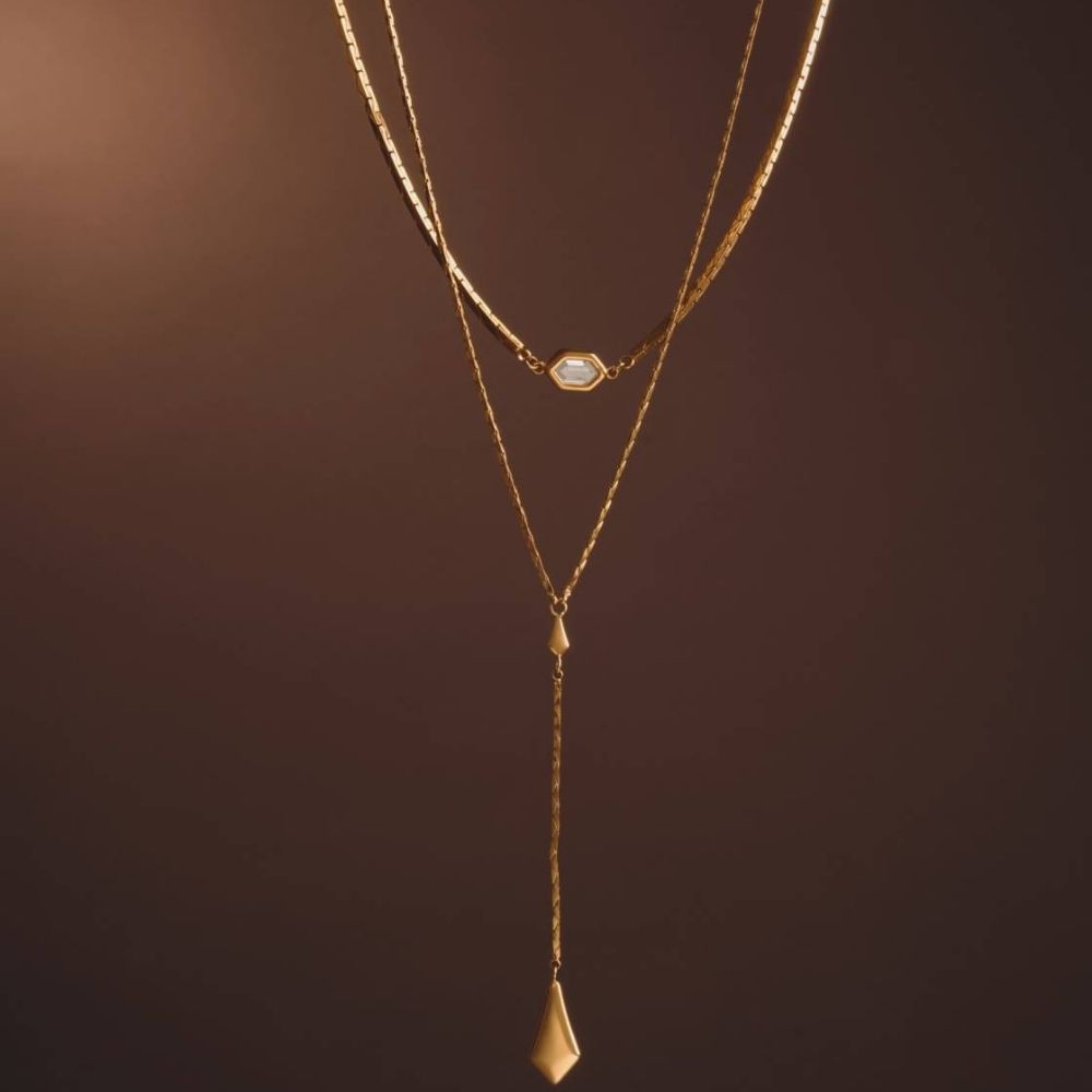 Katie Loxton 42cm Harlequin Waterproof Gold Necklace
