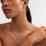 Katie Loxton 45cm Lustre Waterproof Gold T-Bar Necklace